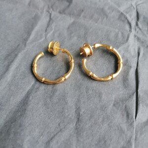 Julie Vos Bamboo Gold Hoop Earrings fashion